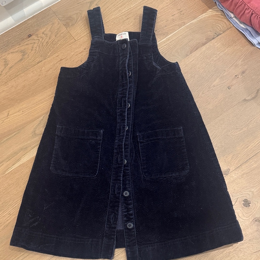 Crewcuts Kids Corduroy Overalls in Dark Blue